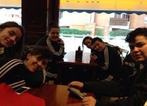 Descansando en el viaje de ida